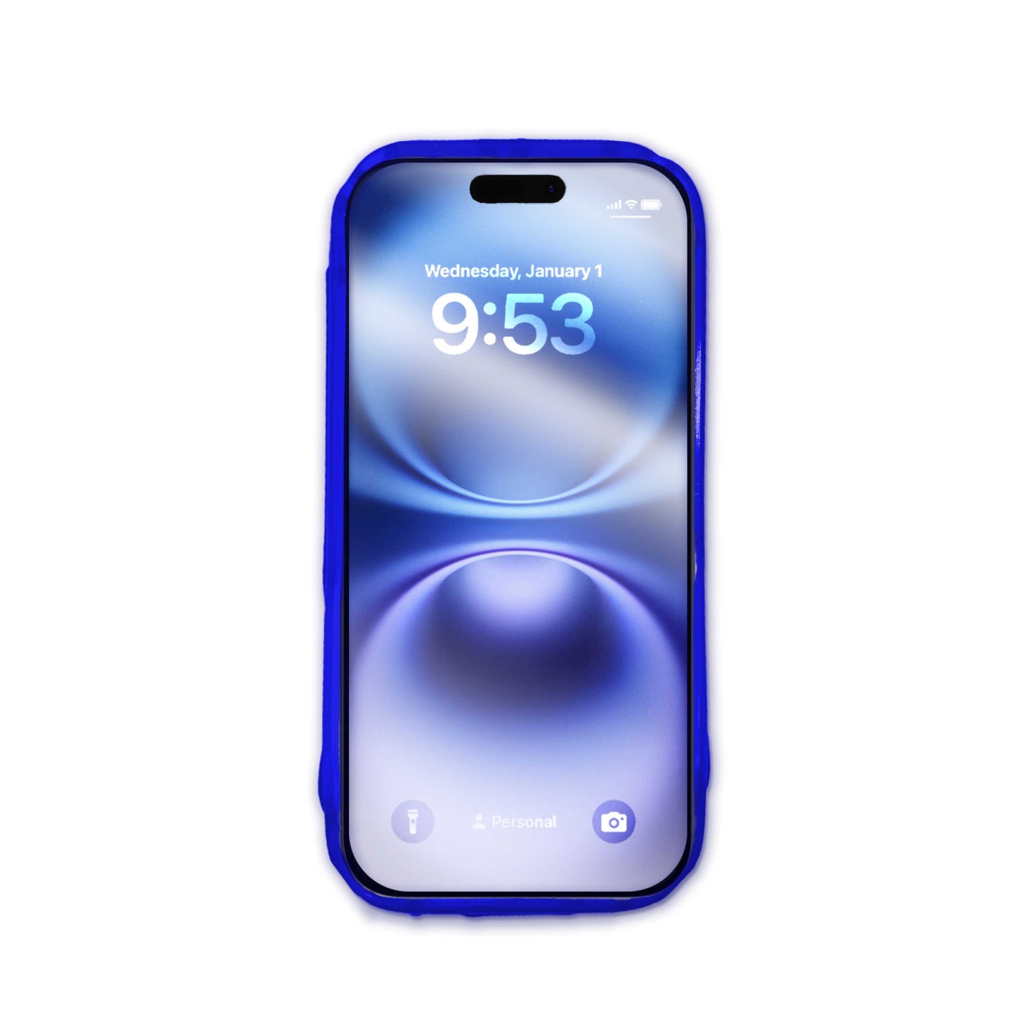 Flexēsoft silicone netting for your phone. Medium Blue.